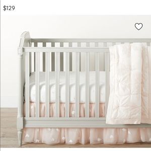EUC pottery barn baby crib skirt